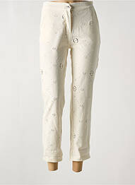 Jeans coupe slim stretch taille haute beige KEZY femme