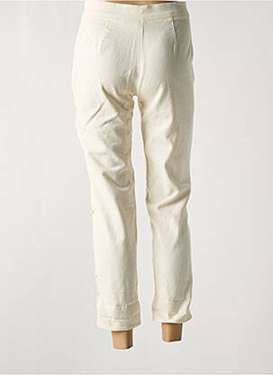 Jeans coupe slim stretch taille haute beige KEZY femme