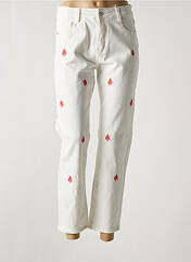 Jeans coupe droite blanc SARAH JOHN pour femme seconde vue