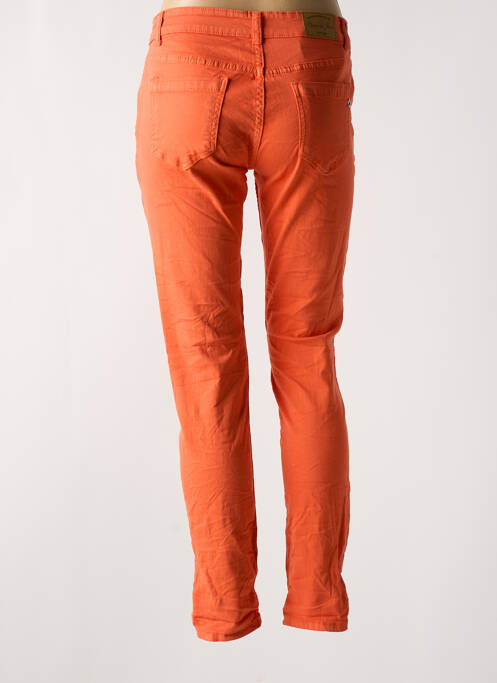 Jeans coupe slim stretch taille normale orange PLACE DU JOUR femme