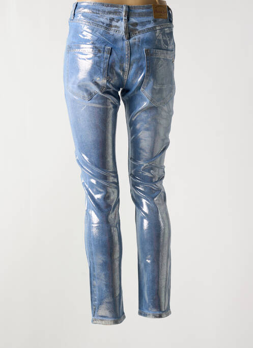 Jeans coupe slim argent PLACE DU JOUR pour femme