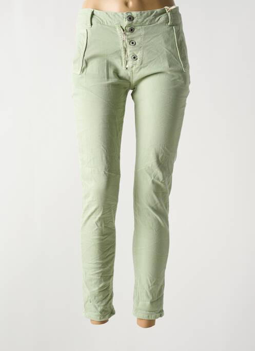 Jeans coupe slim vert MELLY & CO pour femme