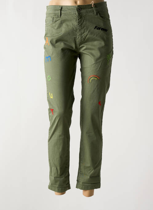 Pantalon slim vert NAIIF pour femme