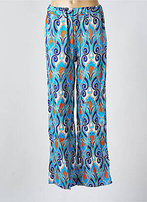 Pantalon droit taille élastique taille normale bleu MORE & MORE femme