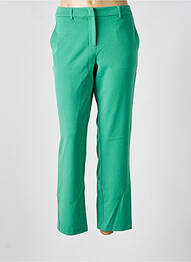 Pantalon droit fermeture zippée sous rabat avec crochet taille normale vert TOM TAILOR femme