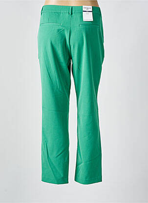 Pantalon droit fermeture zippée sous rabat avec crochet taille normale vert TOM TAILOR femme