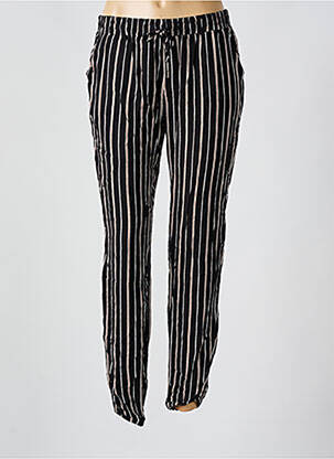 Pantalon droit taille élastique taille normale noir ZABAIONE femme
