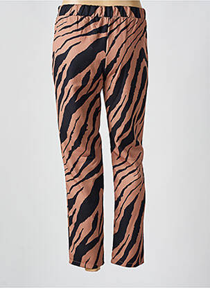 Pantalon droit taille élastique taille normale marron ZABAIONE femme