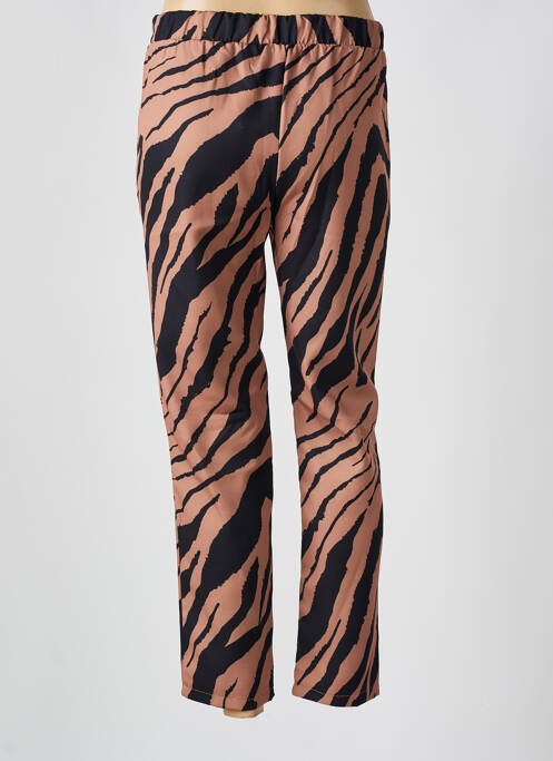 Pantalon droit taille élastique taille normale marron ZABAIONE femme