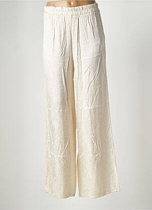 Pantalon large taille normale taille normale beige ASTRID BLACK LABEL femme