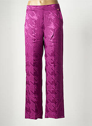 Pantalon droit stretch taille normale violet AMELIE & AMELIE femme