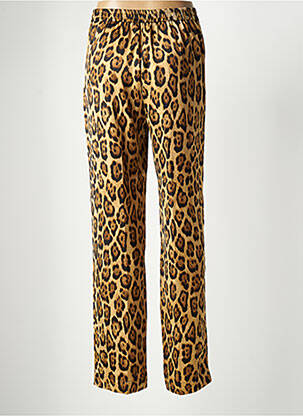 Pantalon droit taille à pinces taille haute beige MANGO femme