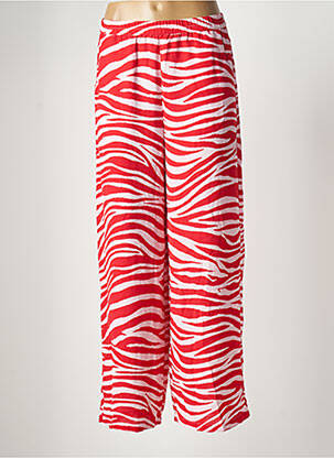 Pantalon large tissage crêpe taille normale rouge VERO MODA femme