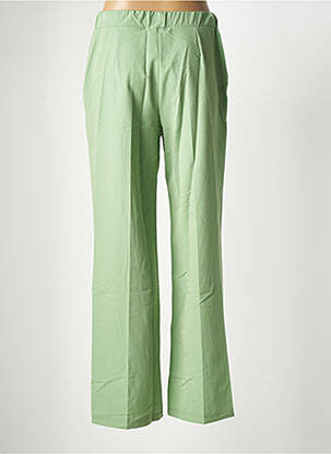 Pantalon flare taille à pinces taille haute vert AMELIE & AMELIE femme