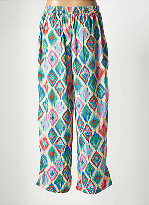 Pantalon droit taille haute taille haute bleu GOLD & SILVER femme