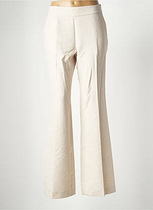 Pantalon flare taille à pinces taille haute beige KOCCA femme