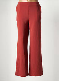 Pantalon large tissage crêpe taille normale orange VERO MODA femme