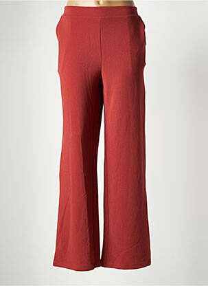 Pantalon large tissage crêpe taille normale orange VERO MODA femme
