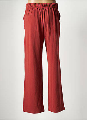 Pantalon large tissage crêpe taille normale orange VERO MODA femme