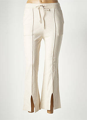 Jogging taille haute taille haute beige CHERRY PARIS femme