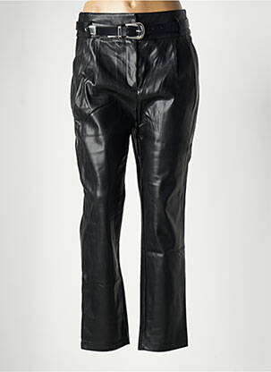 Pantalon chino poches taille haute noir MORGAN femme