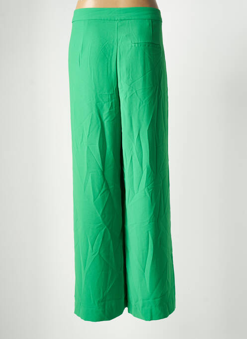 Pantalon large fermeture zippée sous rabat boutonné taille haute vert JACQUELINE DE YONG femme