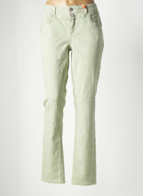 Jeans coupe slim stretch taille basse vert STREET ONE femme