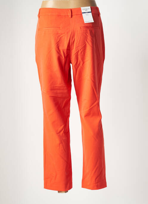 Pantalon 7/8 taille à pinces taille basse orange TOM TAILOR femme