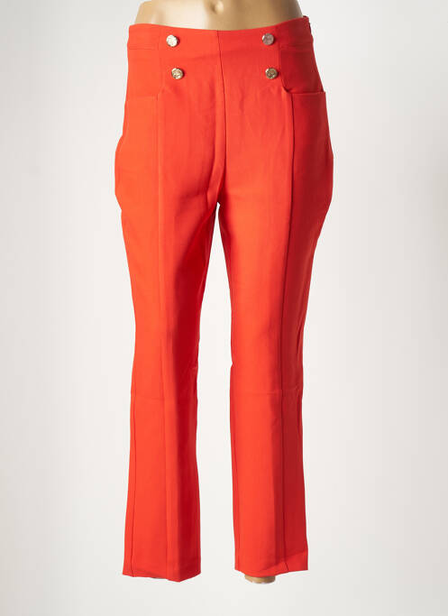 Pantalon 7/8 taille haute taille haute orange MORGAN femme