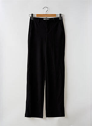 Pantalon droit fermeture zippée sous rabat boutonné noir ONLY femme