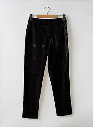 Pantalon droit fermeture zippée sous rabat boutonné noir NU JEANS femme