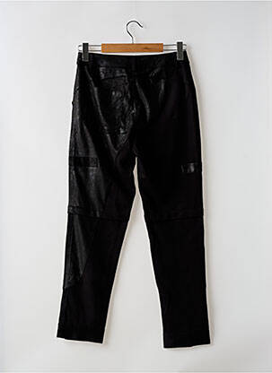 Pantalon droit fermeture zippée sous rabat boutonné noir NU JEANS femme