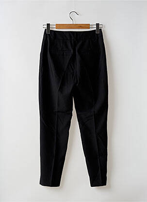 Pantalon droit fermeture zippée sous rabat avec crochet noir ONLY femme