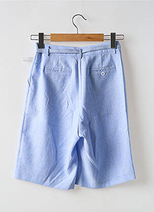 Bermuda taille à pinces taille haute bleu LILI SIDONIO femme