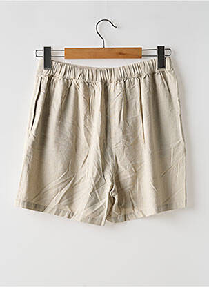 Short taille élastique taille haute beige VERO MODA femme