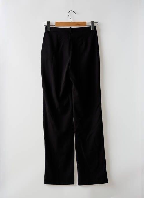 Pantalon droit fermeture zippée sous rabat boutonné noir ONLY femme