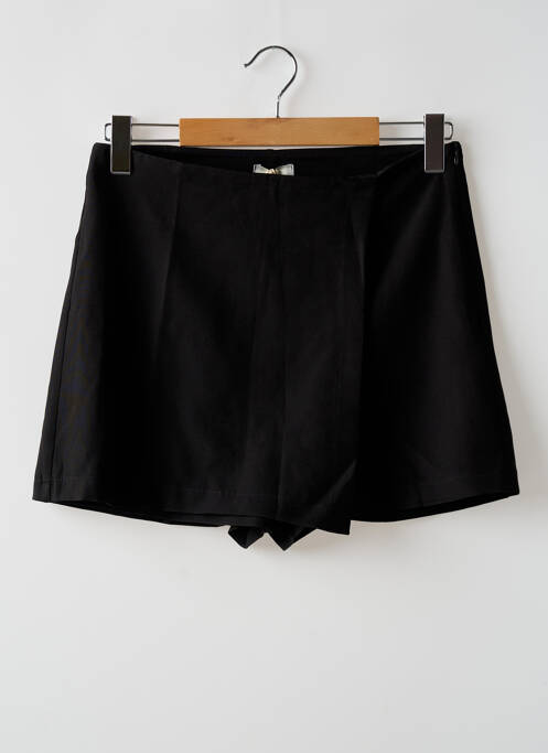 Jupe short taille à pinces noir TERRA DI SIENA femme