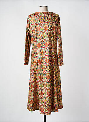 Robe longue manches longues manches longues marron MD'M femme