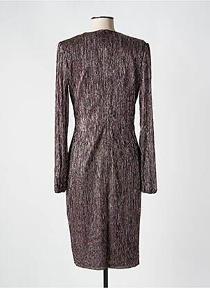Robe mi-longue manches longues manches longues marron JOSEPH RIBKOFF femme