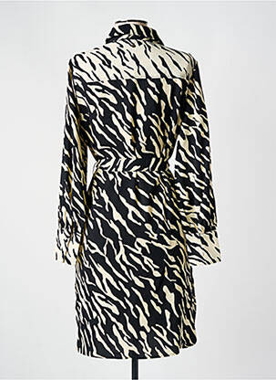 Robe mi-longue imprimé fantaisie manches longues noir LOLA CASADEMUNT femme