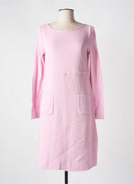 Robe mi-longue manches longues manches longues rose MARIA BELLENTANI femme