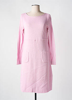 Robe mi-longue manches longues manches longues rose MARIA BELLENTANI femme