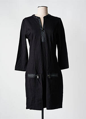 Robe mi-longue manches longues manches longues noir EVA KAYAN femme