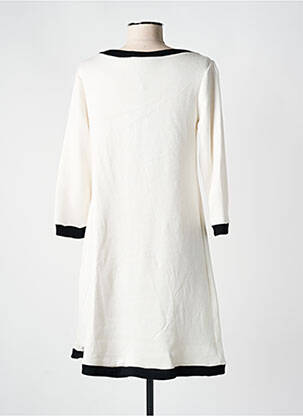 Robe mi-longue manches longues manches longues blanc ELEONORA AMADEI femme
