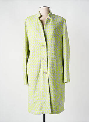 Manteau long coupe cintrée sans capuche vert MARIA BELLENTANI femme