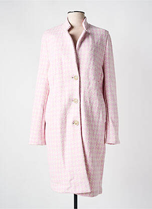 Manteau long coupe cintrée sans capuche rose MARIA BELLENTANI femme