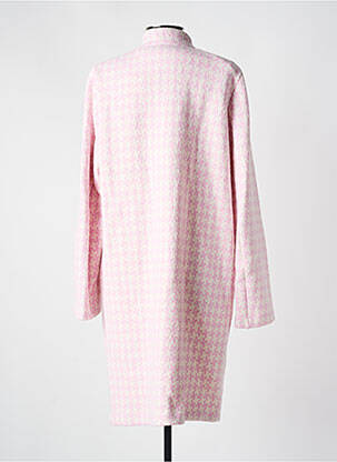 Manteau long coupe cintrée sans capuche rose MARIA BELLENTANI femme