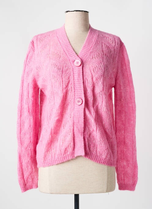 Gilet manches longues rose MARIA BELLENTANI pour femme