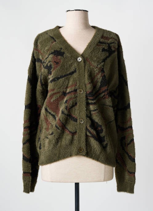 Gilet manches longues vert EVA KAYAN pour femme