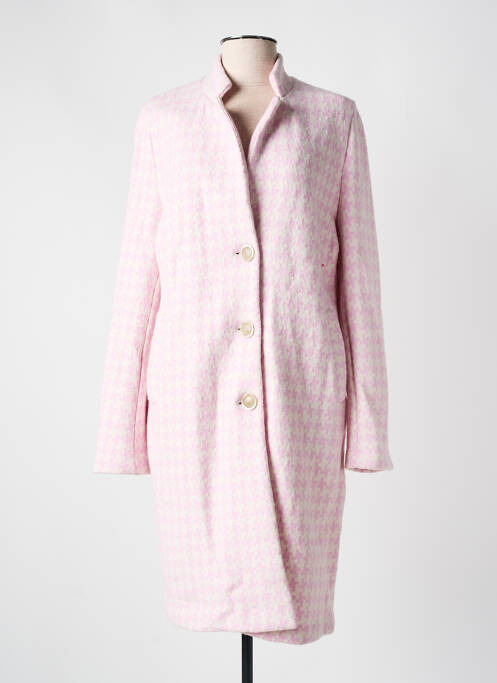 Manteau long rose MARIA BELLENTANI pour femme